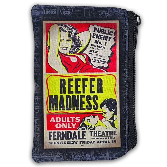Retro A Go Go Convenient coin purse. Reefer madness - Picture 1 of 2